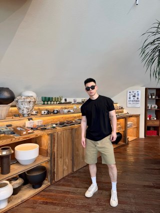 Essentials Khaki Bermuda Shorts