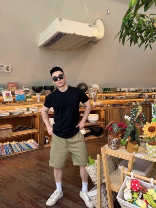 Essentials Khaki Bermuda Shorts view 5