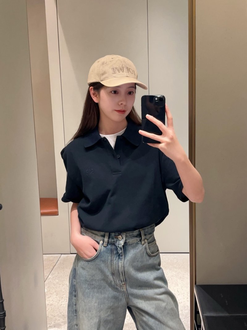 Loewe Black Short-Sleeve Polo Shirt