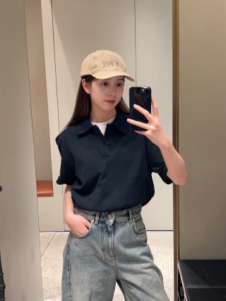 Loewe Black Short-Sleeve Polo Shirt