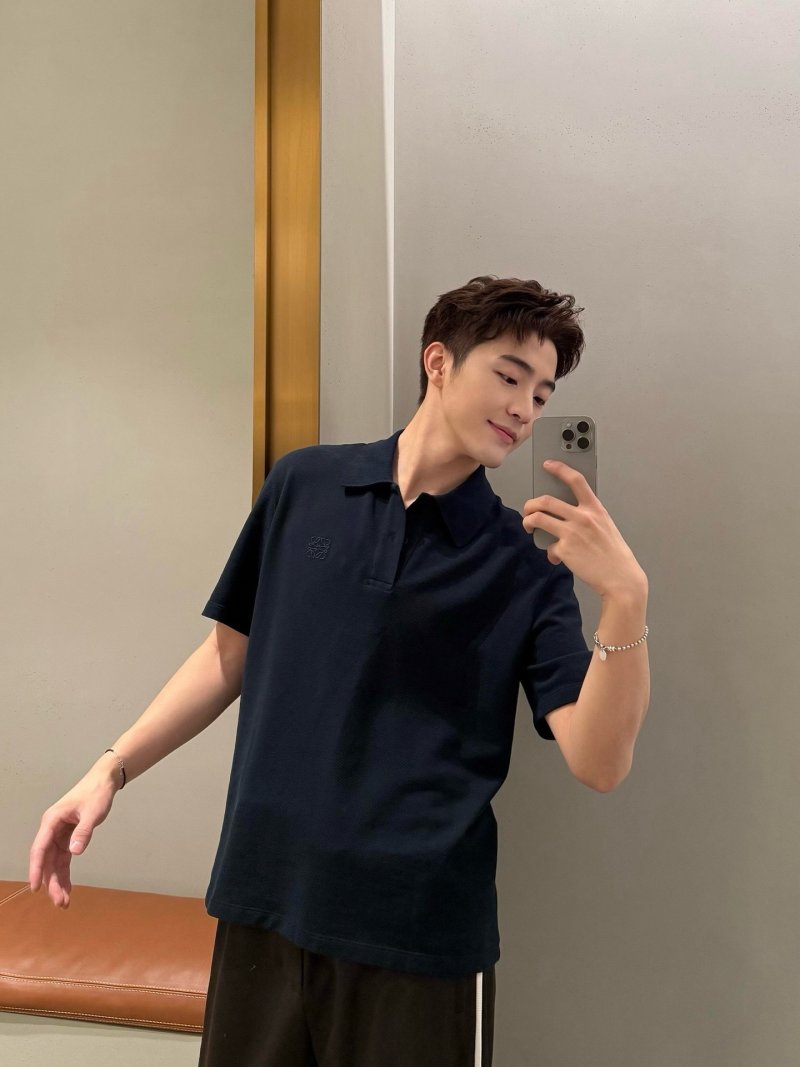 Loewe Black Short-Sleeve Polo Shirt view
