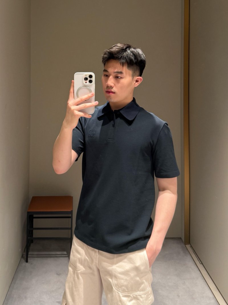 Loewe Black Short-Sleeve Polo Shirt view