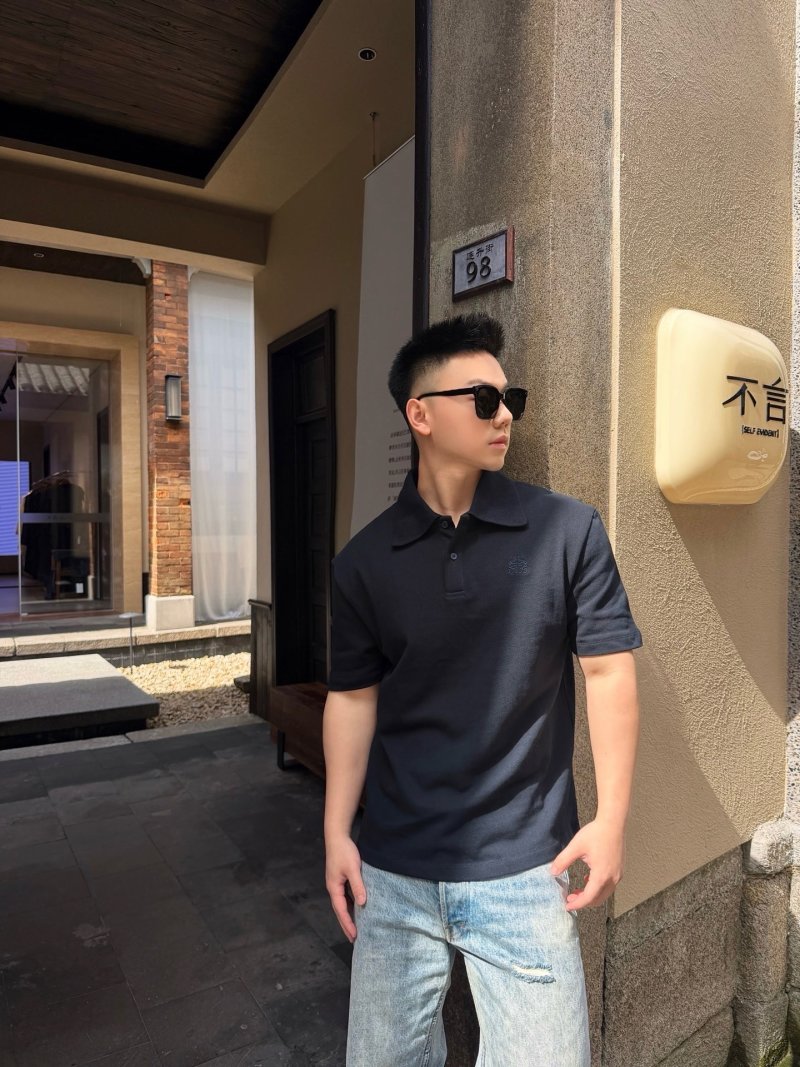 Loewe Black Short-Sleeve Polo Shirt view
