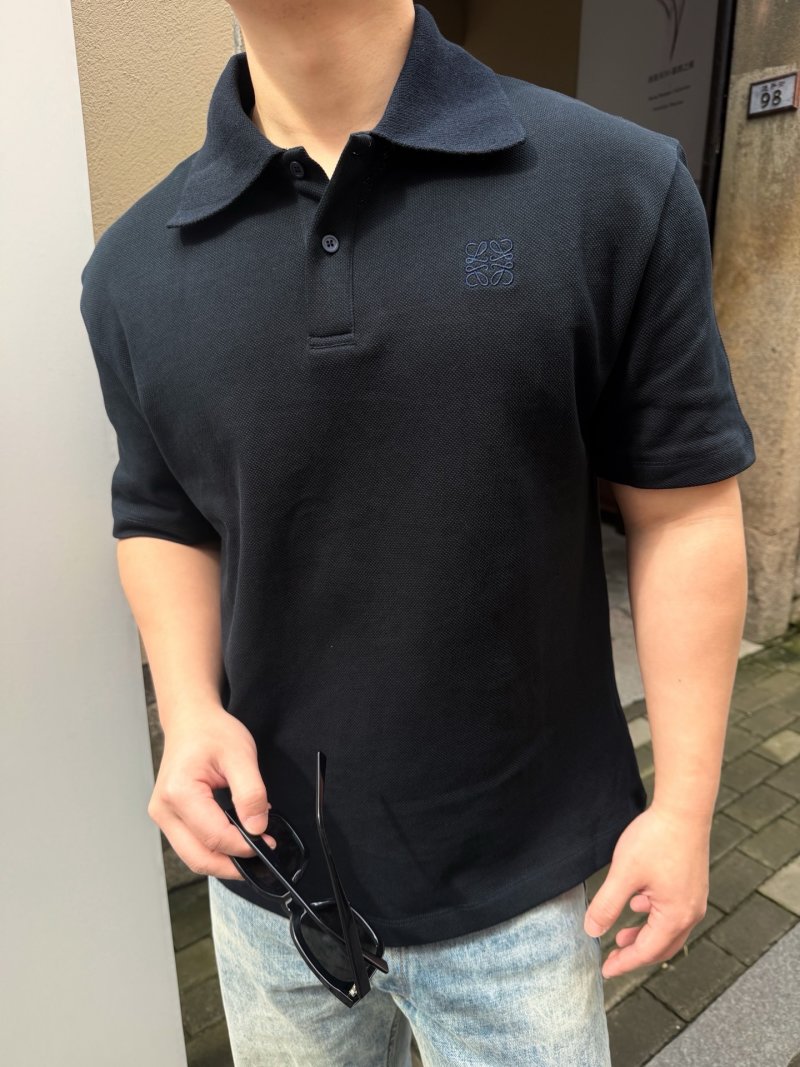 Loewe Black Short-Sleeve Polo Shirt view