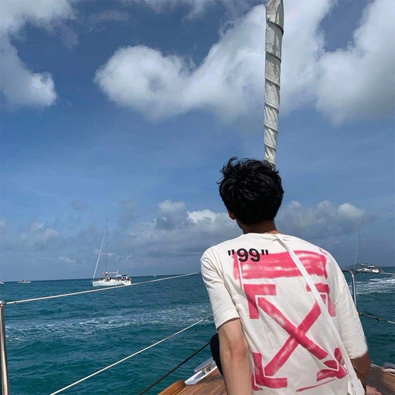 White Oversized T-Shirt with Pink '99' Graphic Print view