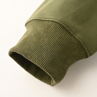 Gucci Small Logo Space Cotton Knit Hoodie - Sage Green view 5