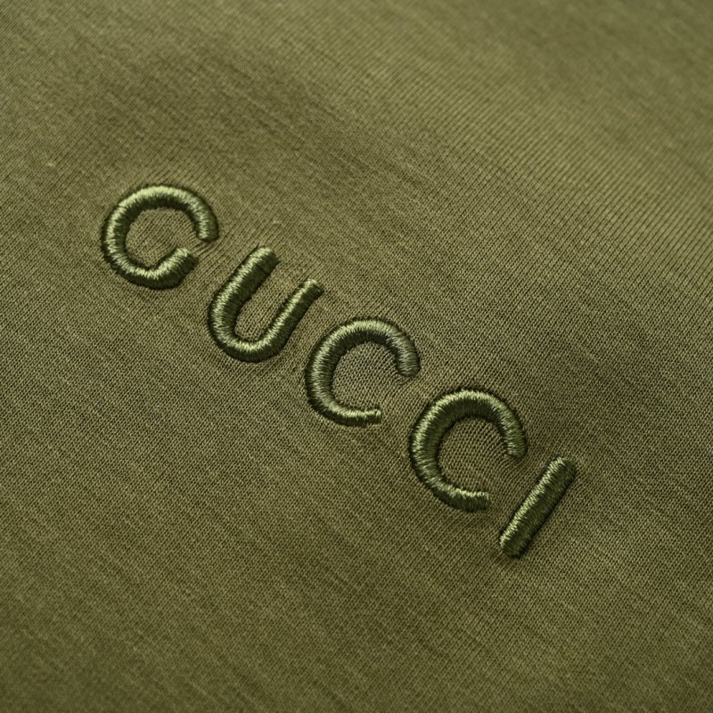 Gucci Small Logo Space Cotton Knit Hoodie - Sage Green view