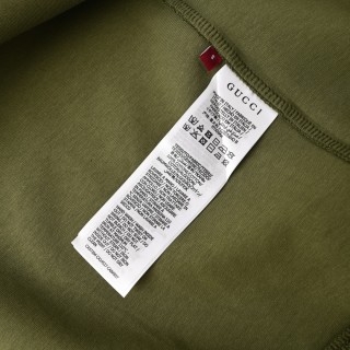 Gucci Small Logo Space Cotton Knit Hoodie - Sage Green view 9