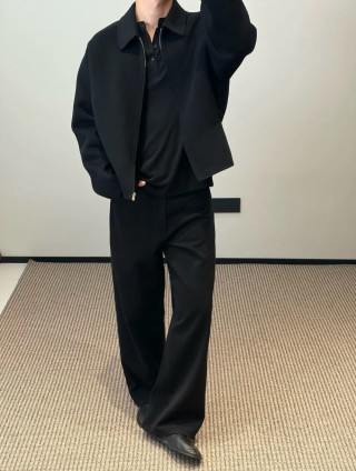 Stone Island Black Wool Overshirt Jacket view 2