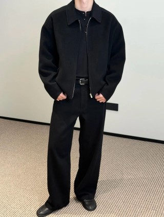 Stone Island Black Wool Overshirt Jacket view 4