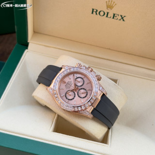 Rolex Daytona 4131 Rose Gold Diamond Bezel Chronograph