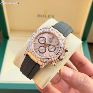 Rolex Daytona 4131 Rose Gold Diamond Bezel Chronograph view 2