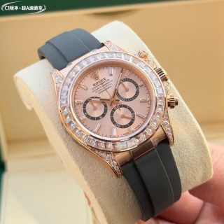 Rolex Daytona 4131 Rose Gold Diamond Bezel Chronograph view 3