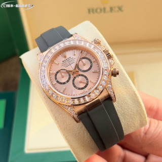 Rolex Daytona 4131 Rose Gold Diamond Bezel Chronograph view 4