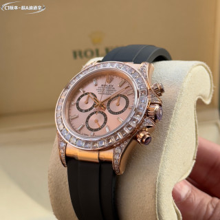 Rolex Daytona 4131 Rose Gold Diamond Bezel Chronograph view 5