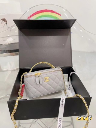 Chanel Quilted Caviar Leather Box Bag Pink 20cm view 5