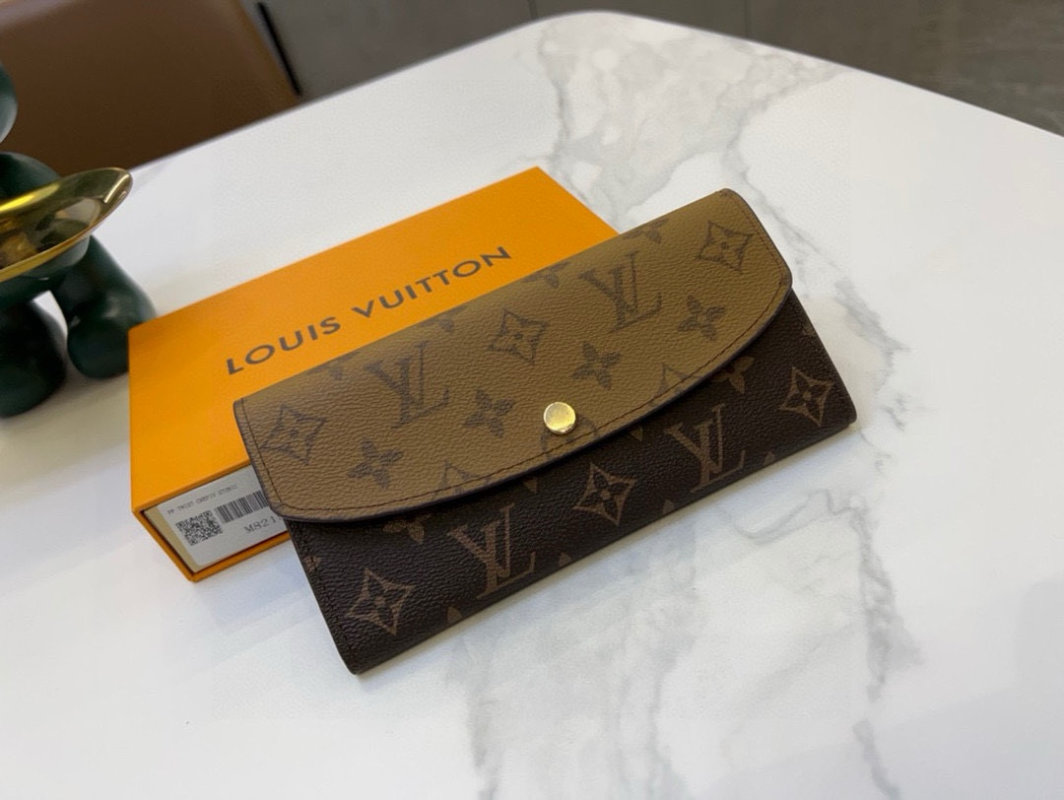 Louis Vuitton Emilie Monogram Canvas Wallet Brown
