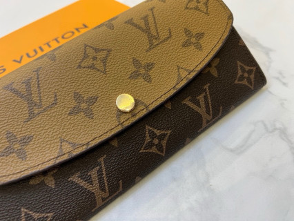 Louis Vuitton Emilie Monogram Canvas Wallet Brown view 2