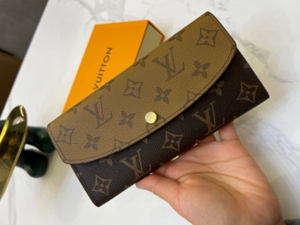 Louis Vuitton Emilie Monogram Canvas Wallet Brown view 3