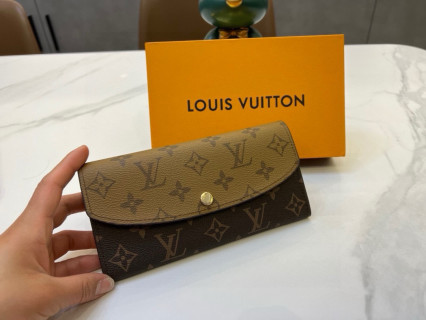 Louis Vuitton Emilie Monogram Canvas Wallet Brown view 5