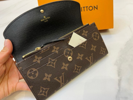 Louis Vuitton Emilie Monogram Canvas Wallet Brown view 7