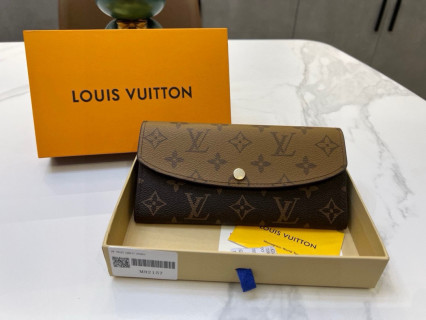 Louis Vuitton Emilie Monogram Canvas Wallet Brown view 8