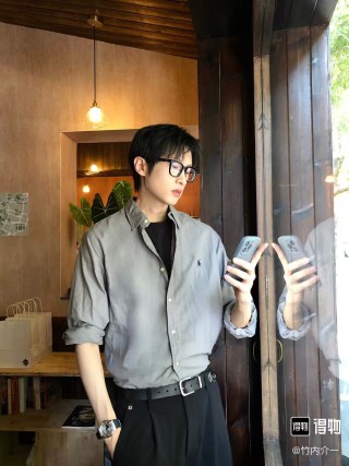 Ralph Lauren Oxford Button-Down Shirt - Light Grey view 4