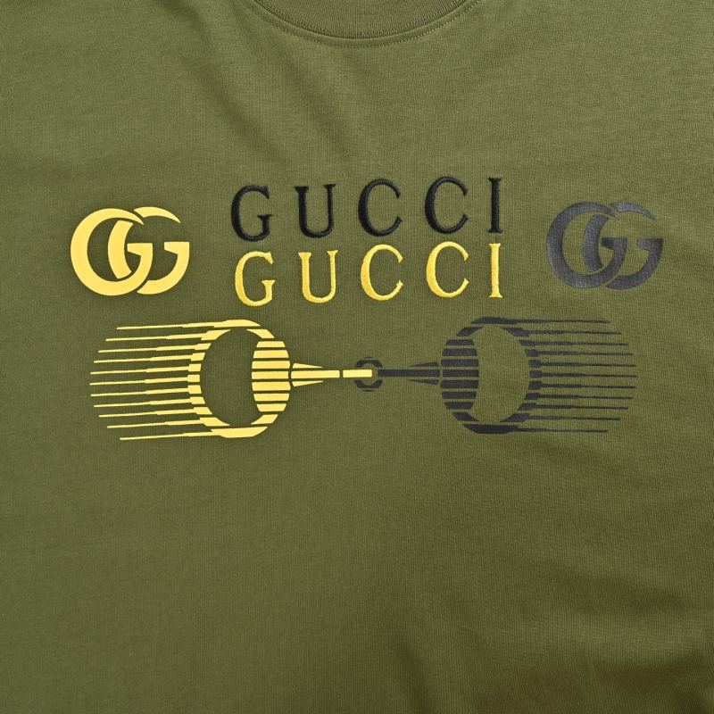 Gucci Logo Graphic Tee Olive Green view