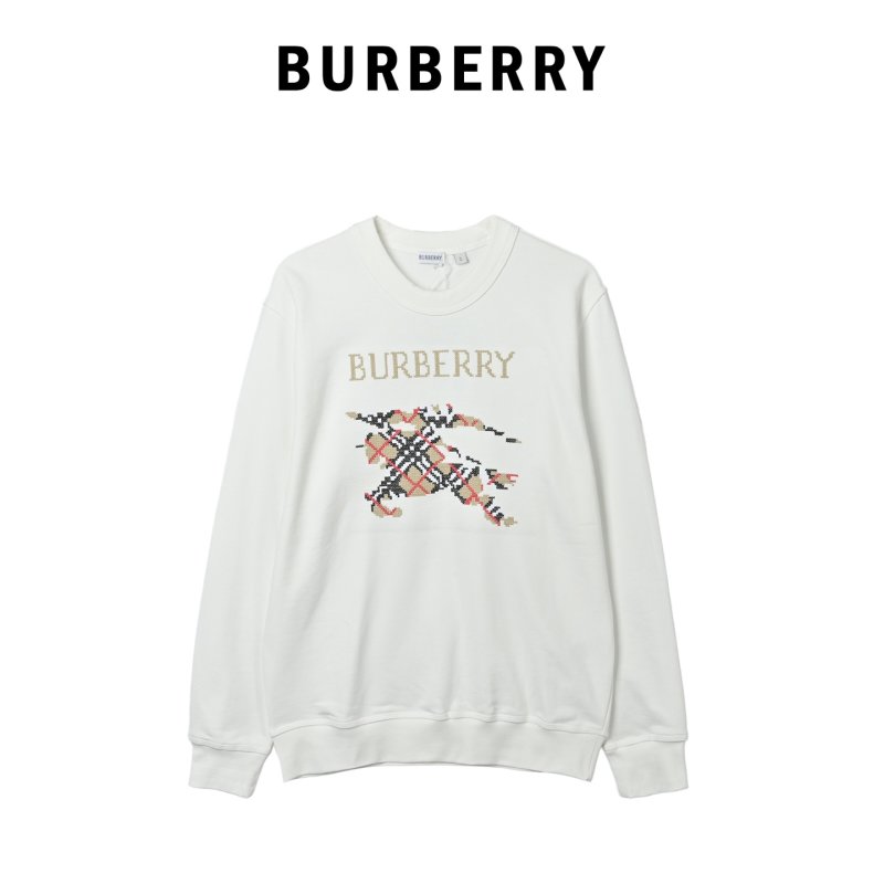 Burberry Plaid Check Sweatshirt White view