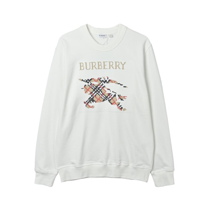Burberry Plaid Check Sweatshirt White view