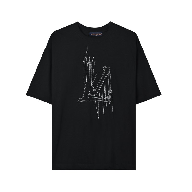 Black Oversized Graphic T-Shirt with Sketch Print view