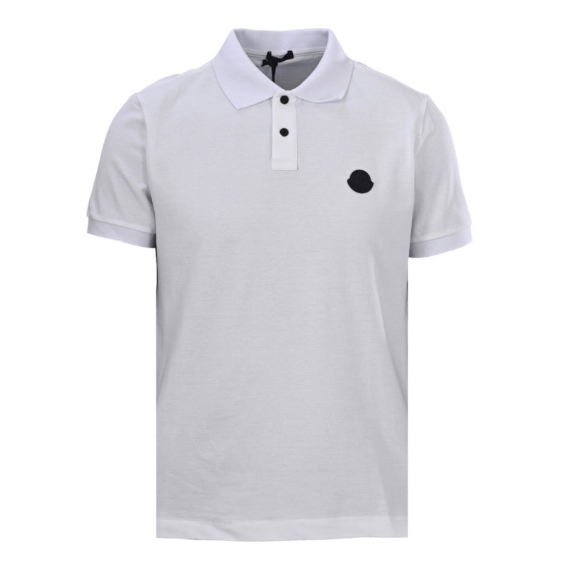 Moncler White Short-Sleeve Polo Shirt view