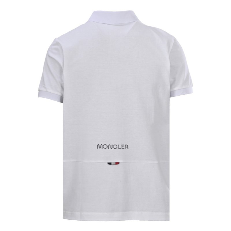 Moncler White Short-Sleeve Polo Shirt view