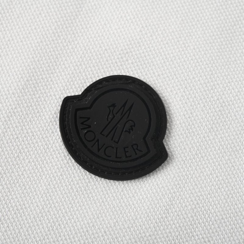 Moncler White Short-Sleeve Polo Shirt view