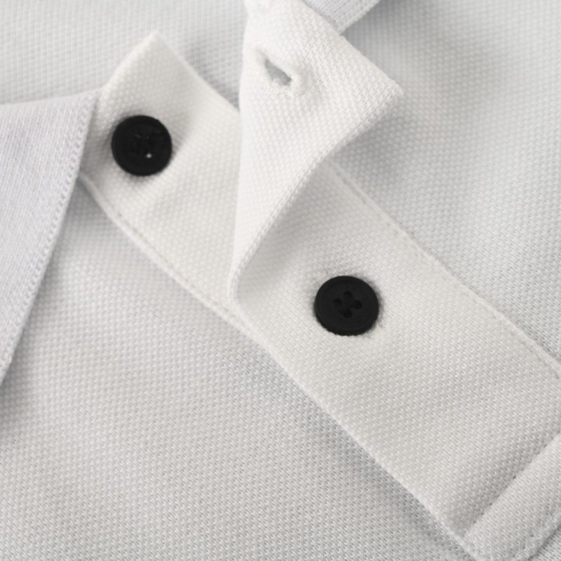 Moncler White Short-Sleeve Polo Shirt view