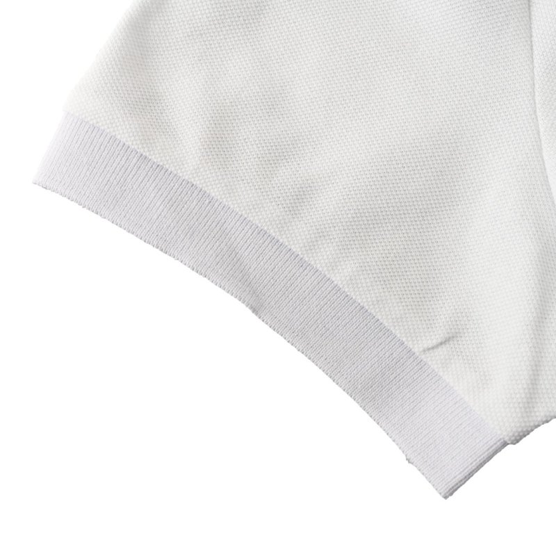 Moncler White Short-Sleeve Polo Shirt view