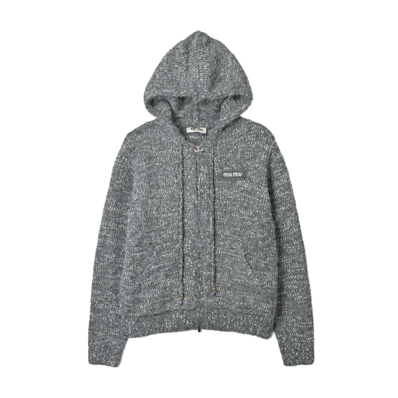 Grey Chunky Knit Cardigan view