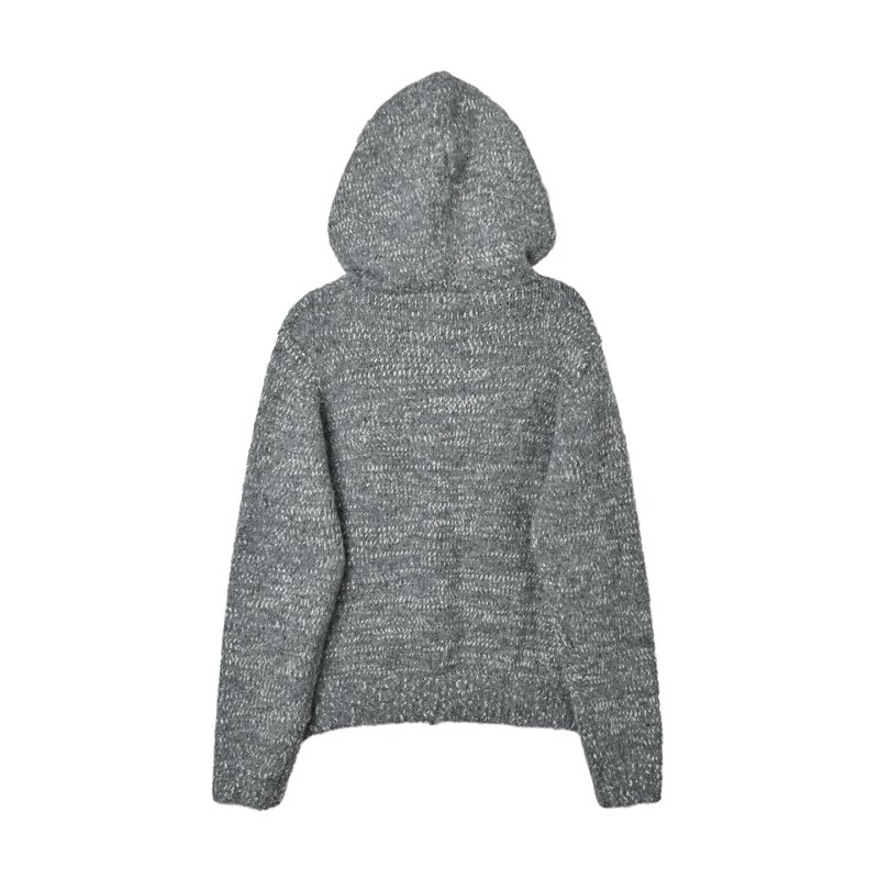 Grey Chunky Knit Cardigan view