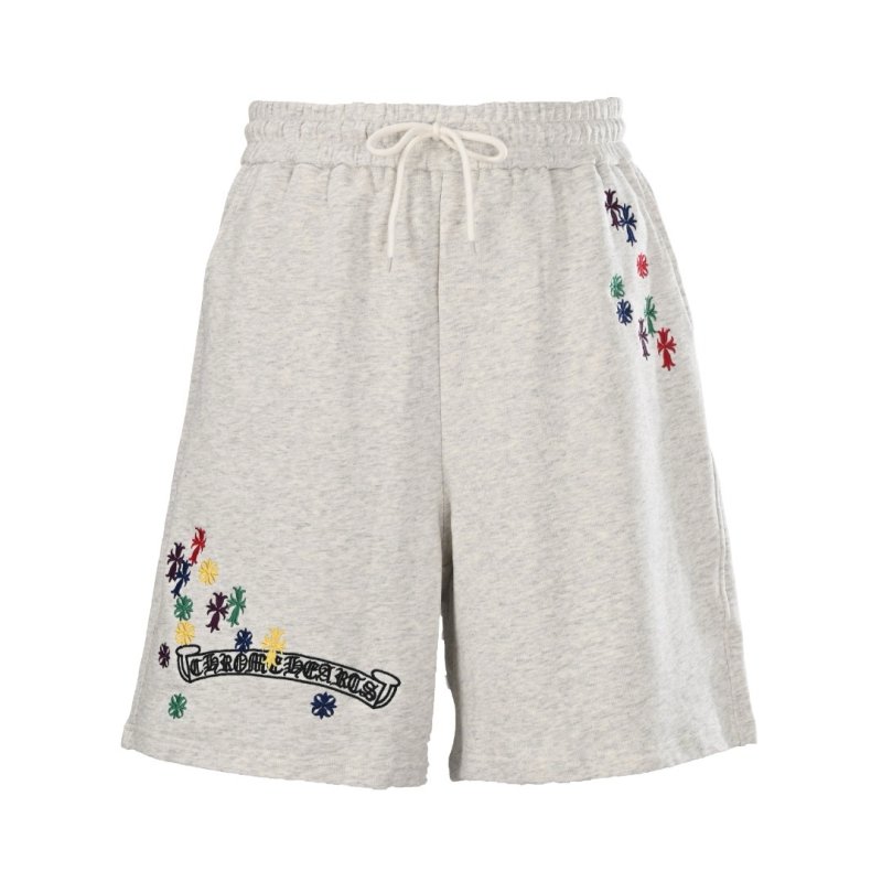 Chrome Hearts Floral Embroidered Pocket Shorts - Oatmeal