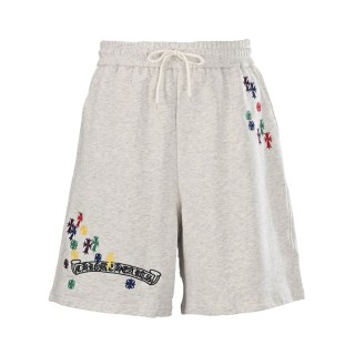 Chrome Hearts Floral Embroidered Pocket Shorts - Oatmeal