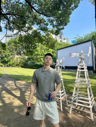 Prada Grey Knit Polo Shirt view 5