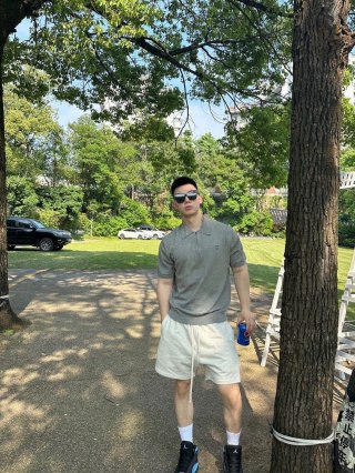 Prada Grey Knit Polo Shirt view 6