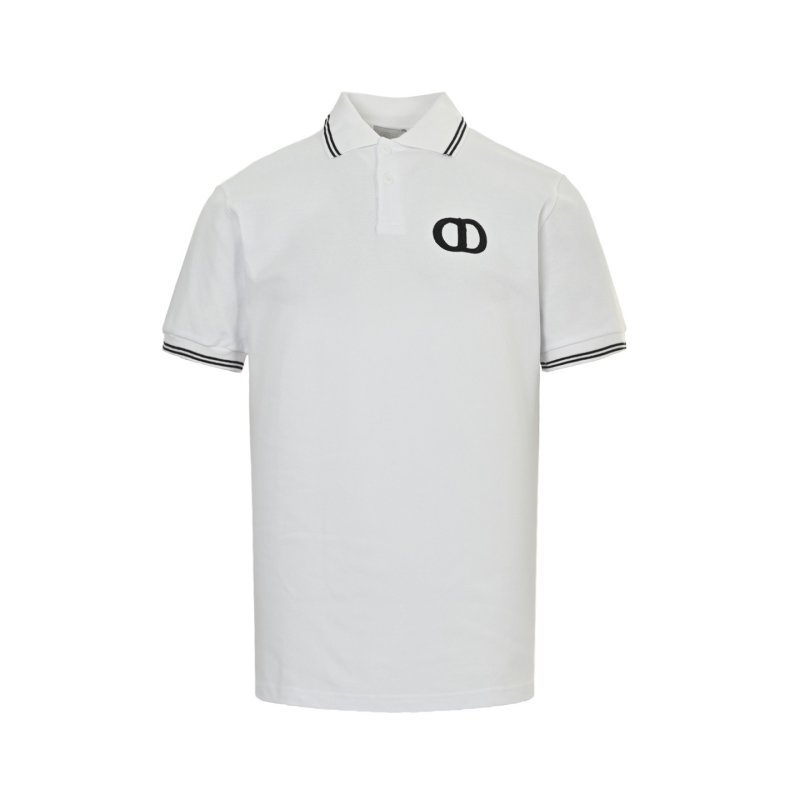 Dior CD Logo White Polo Shirt view