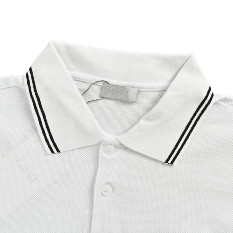 Dior CD Logo White Polo Shirt view