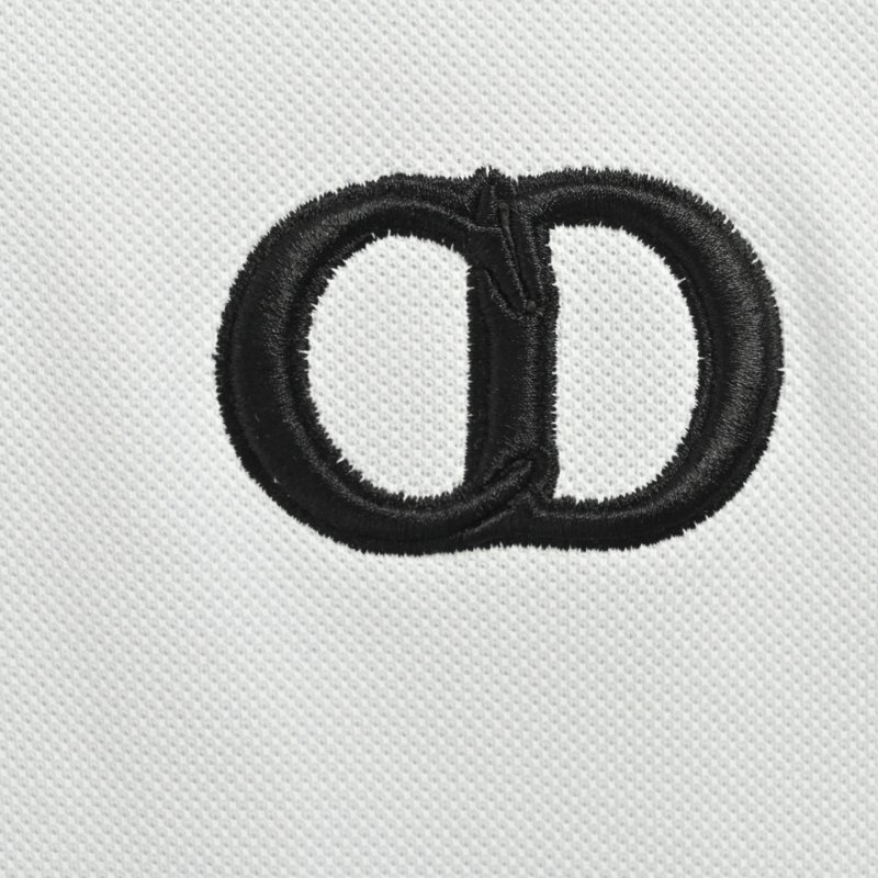 Dior CD Logo White Polo Shirt view