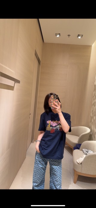 Navy Graphic Print Short Sleeve T-Shirt view 2