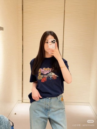 Navy Graphic Print Short Sleeve T-Shirt view 3