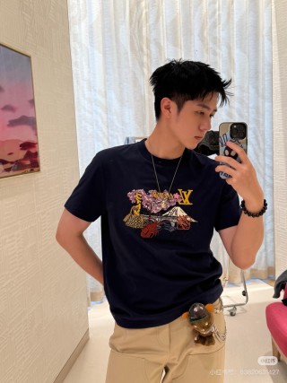 Navy Graphic Print Short Sleeve T-Shirt view 7
