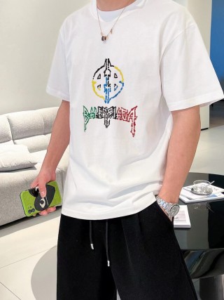 Balenciaga Multicolor Logo White T-Shirt