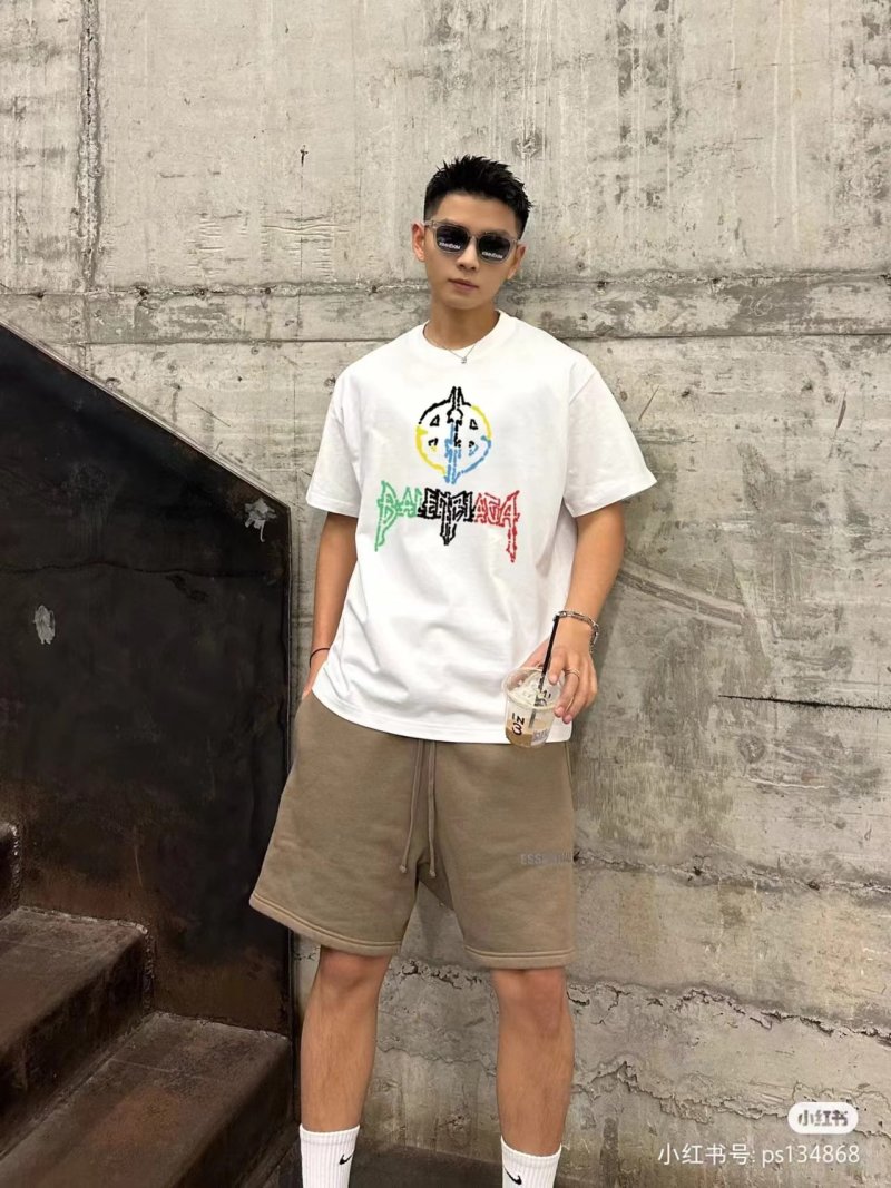 Balenciaga Multicolor Logo White T-Shirt view